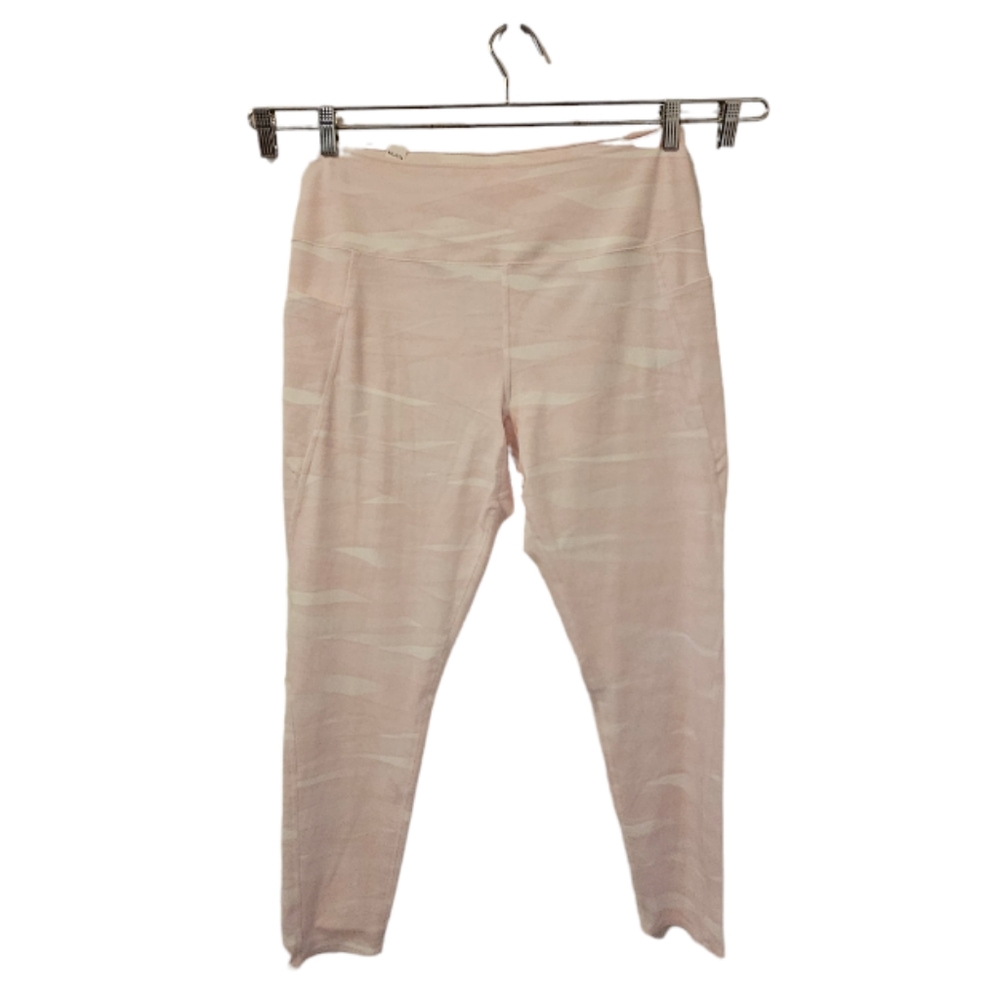 Pink and White Camo Uniqlo Women's AIRism Pocket UV Protection Soft Leggings